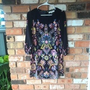 LOFT Floral long sleeve dress